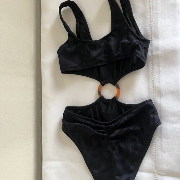 Montce Crochet Ky One-Piece in Black Crochet Size Small - Picture 3 of 4